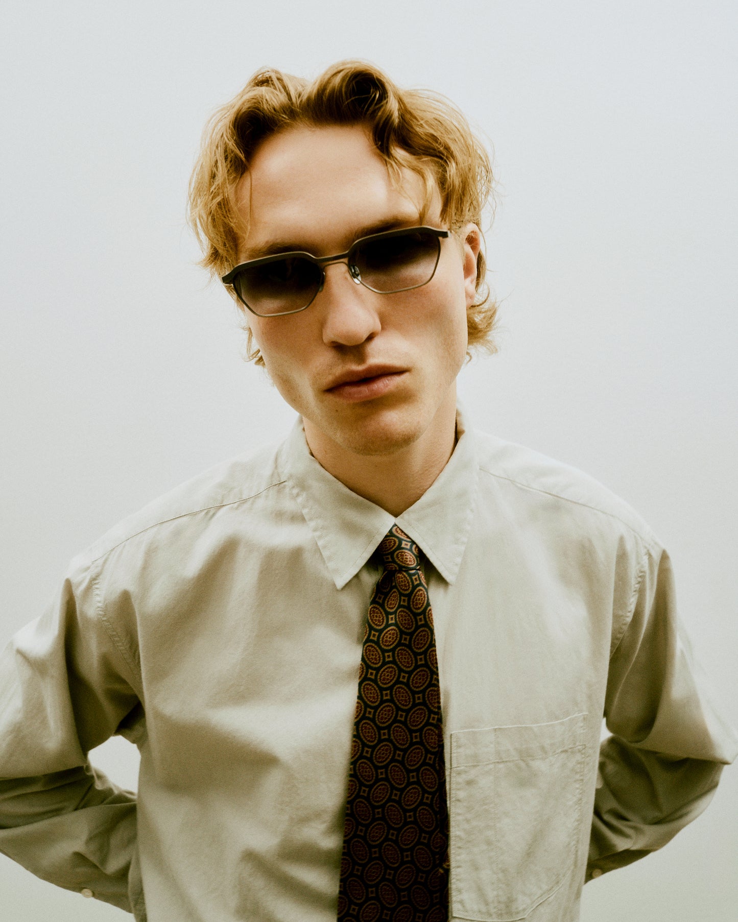 Benno eyewear displayed flat, highlighting the frame’s smooth, flowing lines