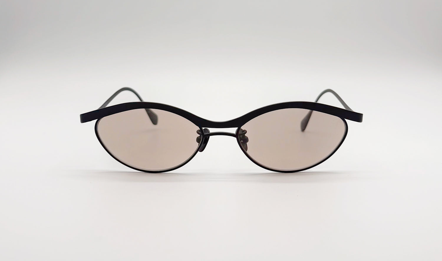 Front view of Vincent Catani Alma cat-eye sunglasses in brown, limited edition