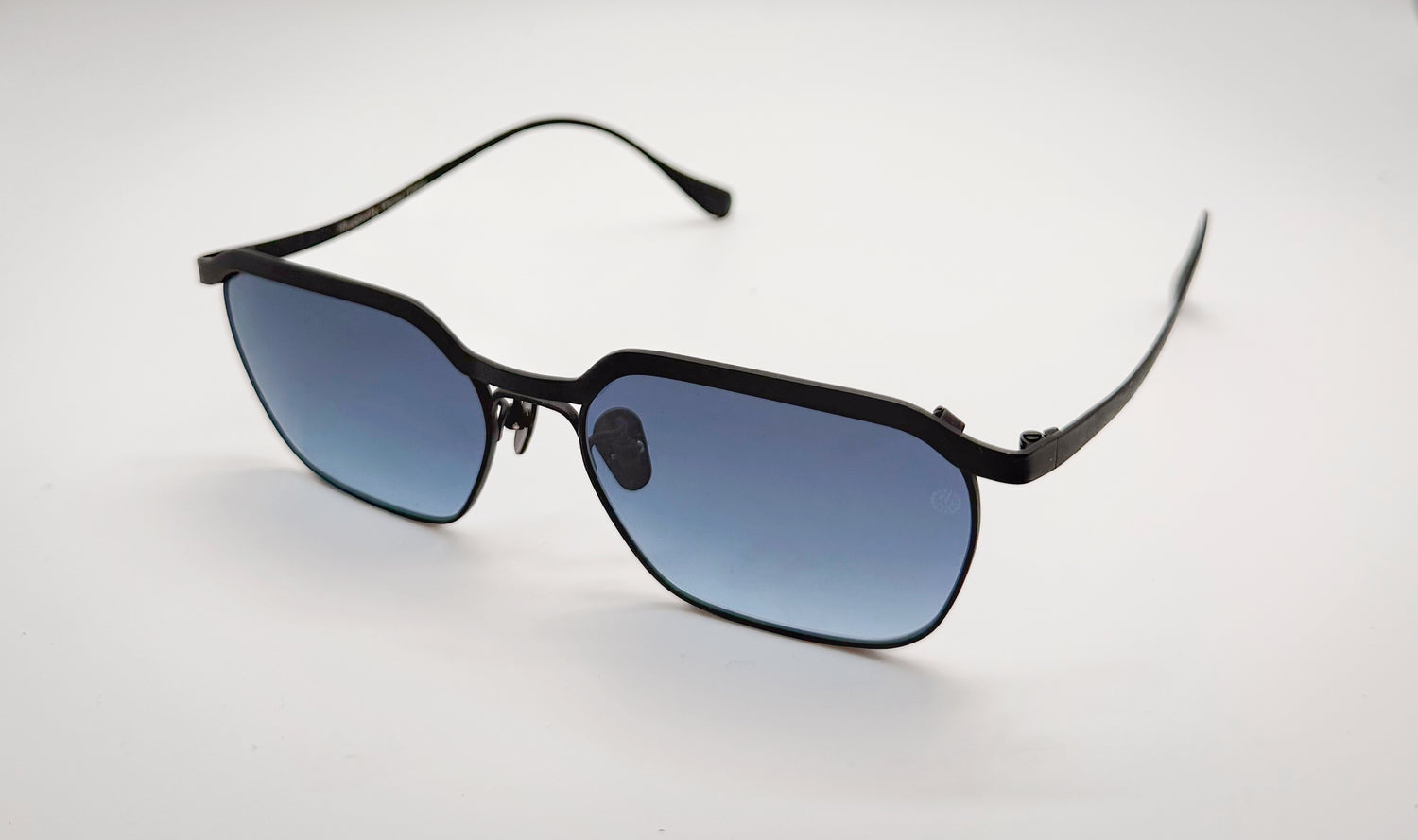 Vincent Catani Benno Arctic Blue titanium sunglasses from the original Florio collection
