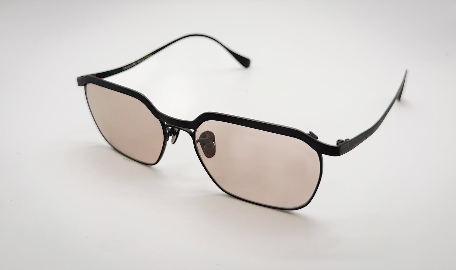 Vincent Catani Benno semi-transparent brown titanium sunglasses