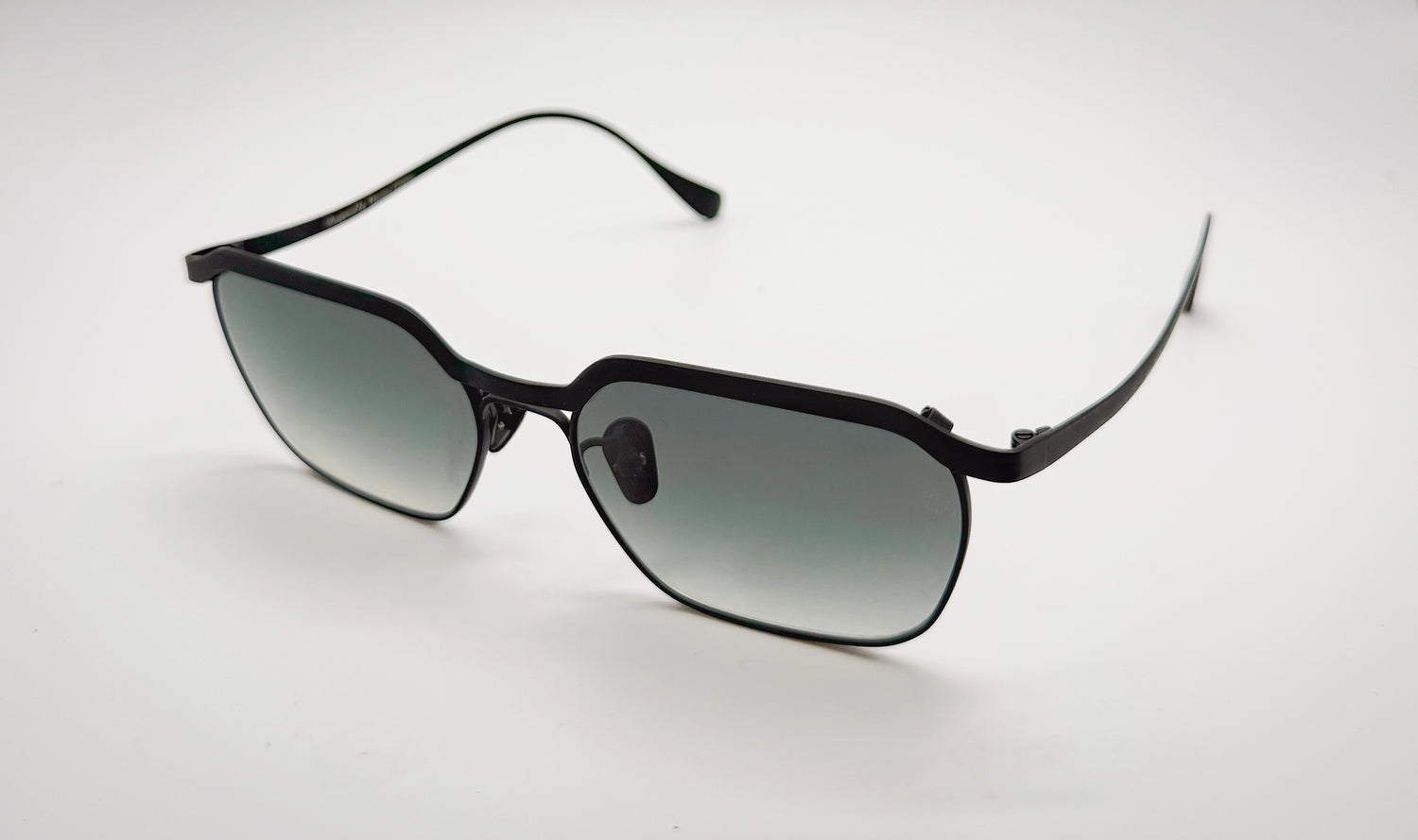 Vincent Catani Benno black and forest green titanium sunglasses