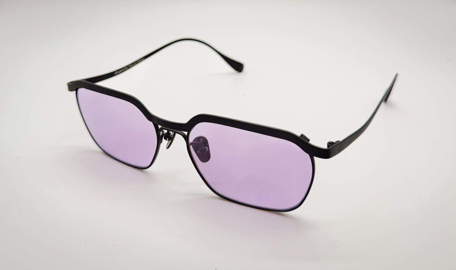 Vincent Catani Benno purple titanium sunglasses with smooth, clean lines
