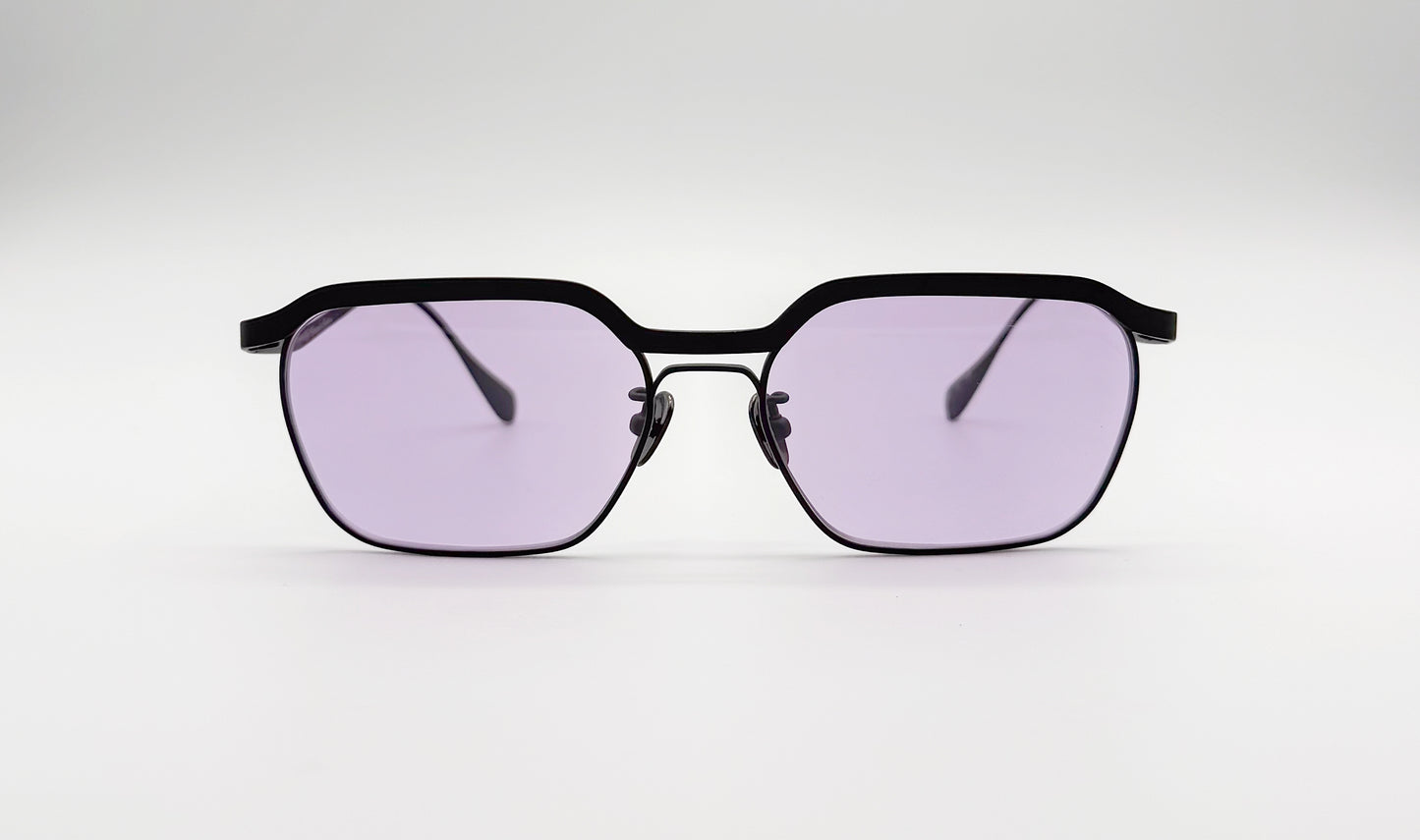 Front view of Vincent Catani Benno sunglasses in vibrant purple, limited edition