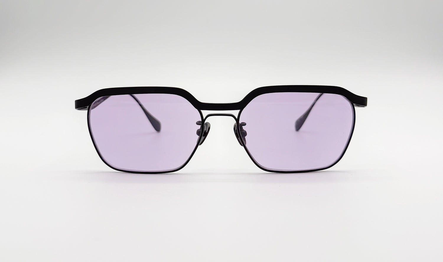 Front view of Vincent Catani Benno sunglasses in vibrant purple, limited edition