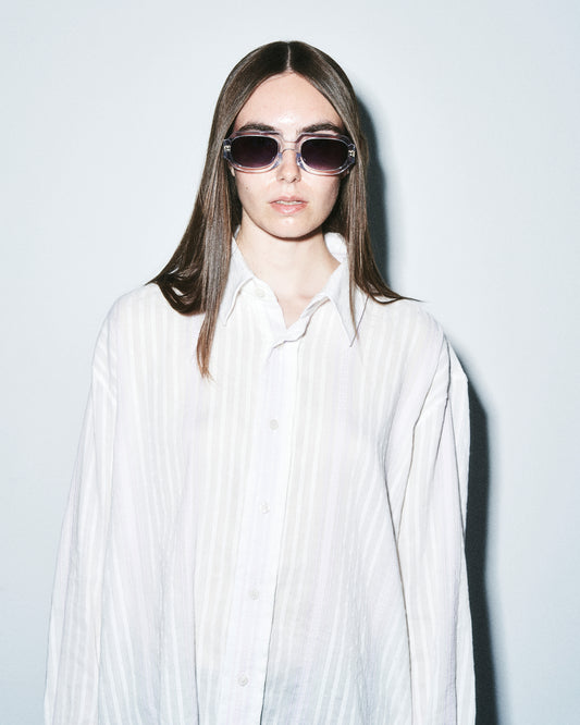 High-end statement sunglasses from Copenhagen, where Japanese craftsmanship meets Mazzucchelli acetate for a bold look.